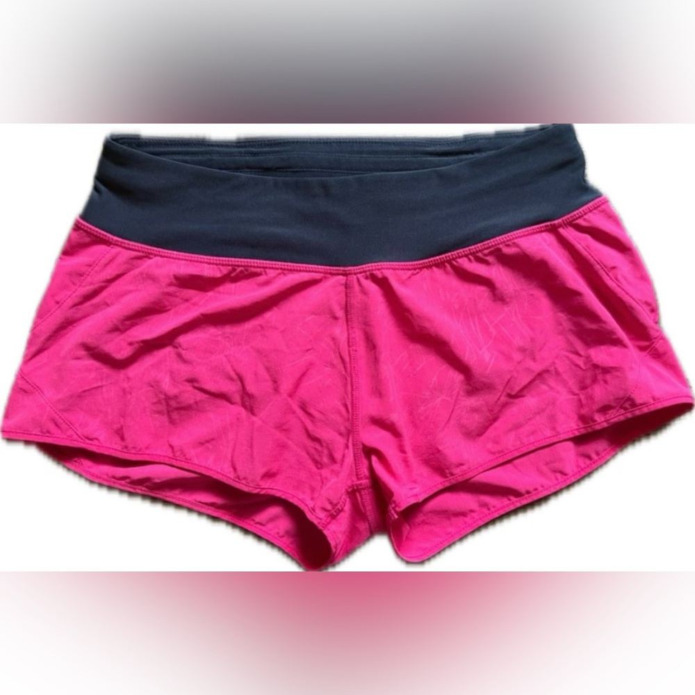 MPG Women's Athletic Shorts - Black and Pink. Back zipper pocket. Size Medium